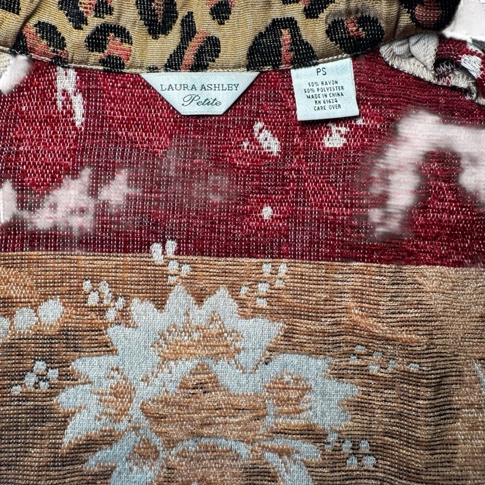 Laura Ashley Patchwork Lagenlook Fall Quilted Jacket‎ Petite Small - Picture 7 of 11
